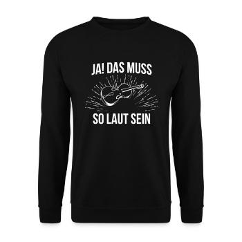 Cello Cellospieler Cellist - Unisex Pullover - Schwarz - Vorne - Alina (178cm) & Michal (187cm)