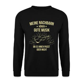 Cello Cellospieler Cellist - Unisex Pullover - Schwarz - Vorne - Alina (178cm) & Michal (187cm)