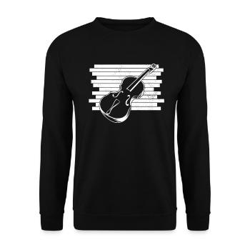 Violoncelliste violoncelliste - Sweat-shirt Unisexe - noir - Devant - Alina (178cm) & Michal (187cm)