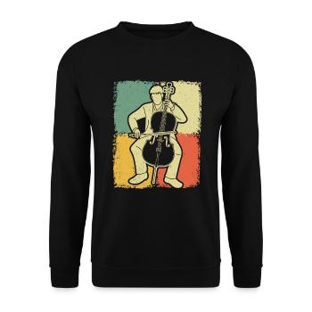 Violoncelliste violoncelliste - Sweat-shirt Unisexe - noir - Devant - Alina (178cm) & Michal (187cm)