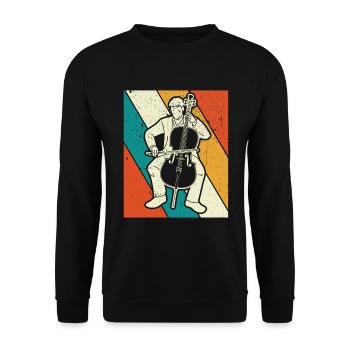Cello Cellospieler Cellist - Unisex Pullover - Schwarz - Vorne - Alina (178cm) & Michal (187cm)