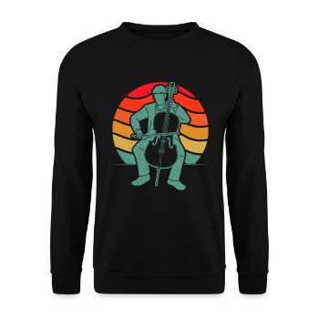 Cello cello player cellist - Unisex Sweatshirt - black - Front - Alina (178cm) & Michal (187cm)