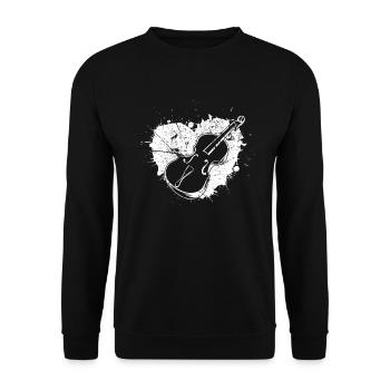 Cello Cellospieler Cellist - Unisex Pullover - Schwarz - Vorne - Alina (178cm) & Michal (187cm)