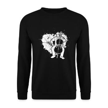 Cello Cellospieler Cellist - Unisex Pullover - Schwarz - Vorne - Alina (178cm) & Michal (187cm)
