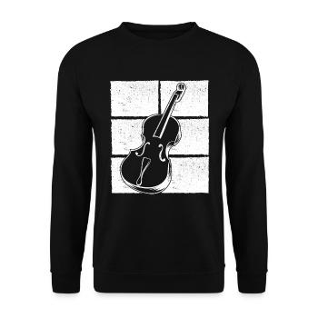 Cello cello player cellist - Unisex Sweatshirt - black - Front - Alina (178cm) & Michal (187cm)