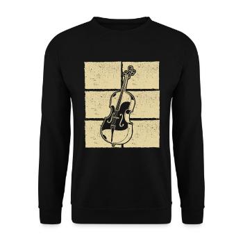 Cello cello player cellist - Unisex Sweatshirt - black - Front - Alina (178cm) & Michal (187cm)