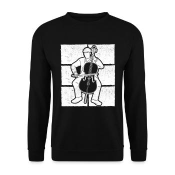 Violoncelliste violoncelliste - Sweat-shirt Unisexe - noir - Devant - Alina (178cm) & Michal (187cm)
