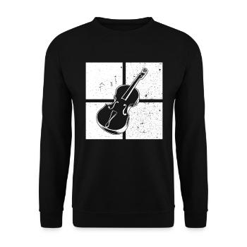 Cello Cellospieler Cellist - Unisex Pullover - Schwarz - Vorne - Alina (178cm) & Michal (187cm)