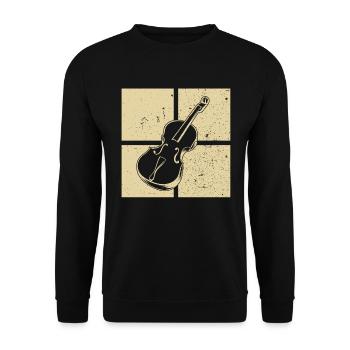 Cello Cellospieler Cellist - Unisex Pullover - Schwarz - Vorne - Alina (178cm) & Michal (187cm)
