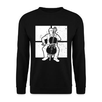 Violoncelliste violoncelliste - Sweat-shirt Unisexe - noir - Devant - Alina (178cm) & Michal (187cm)
