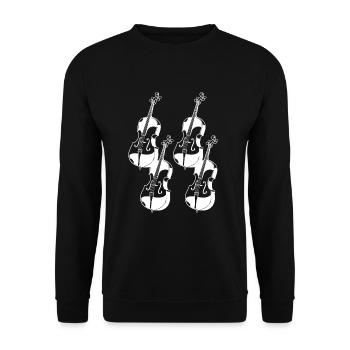 Cello Cellospieler Cellist - Unisex Pullover - Schwarz - Vorne - Alina (178cm) & Michal (187cm)