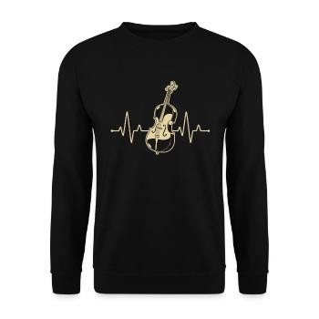 Cello Cellospieler Cellist - Unisex Pullover - Schwarz - Vorne - Alina (178cm) & Michal (187cm)