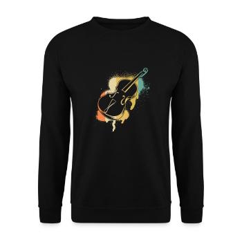 Cello cello player cellist - Unisex Sweatshirt - black - Front - Alina (178cm) & Michal (187cm)