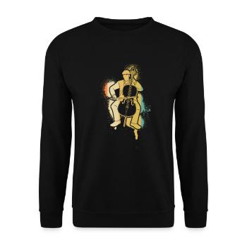 Cello cello player cellist - Unisex Sweatshirt - black - Front - Alina (178cm) & Michal (187cm)