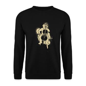 Cello Cellospieler Cellist - Unisex Pullover - Schwarz - Vorne - Alina (178cm) & Michal (187cm)