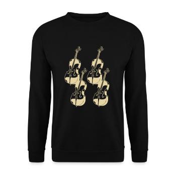 Cello Cellospieler Cellist - Unisex Pullover - Schwarz - Vorne - Alina (178cm) & Michal (187cm)