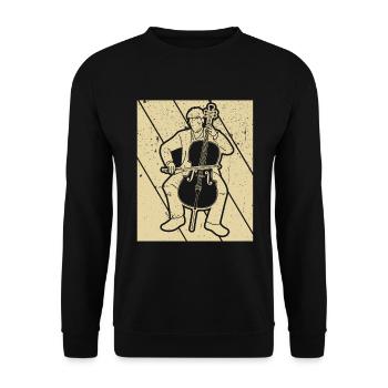 Violoncelliste violoncelliste - Sweat-shirt Unisexe - noir - Devant - Alina (178cm) & Michal (187cm)