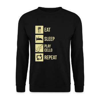 Cello cello player cellist - Unisex Sweatshirt - black - Front - Alina (178cm) & Michal (187cm)