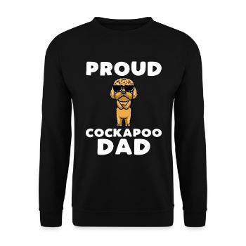 Cockapoo Chien - Sweat-shirt Unisexe - noir - Devant - Alina (178cm) & Michal (187cm)
