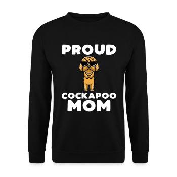 Cockapoo Chien - Sweat-shirt Unisexe - noir - Devant - Alina (178cm) & Michal (187cm)