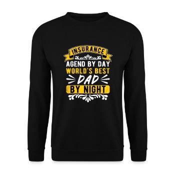 Insurance salesman father - Unisex Sweatshirt - black - Front - Alina (178cm) & Michal (187cm)