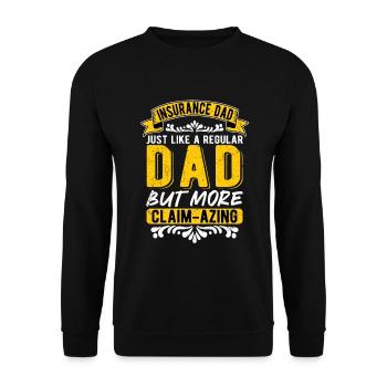 Insurance Salesman Insurance - Unisex Sweatshirt - black - Front - Alina (178cm) & Michal (187cm)