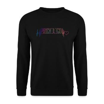 Psychologin Herzschlag Schulpsychologin - Unisex Pullover - Schwarz - Vorne - Alina (178cm) & Michal (187cm)