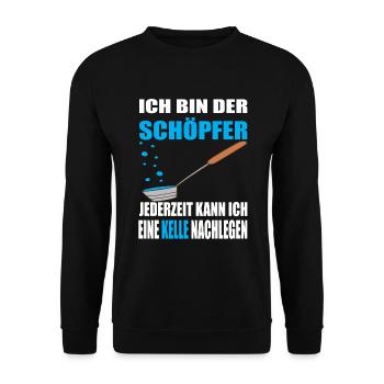 Sauna Saunieren Wellness - Unisex Pullover - Schwarz - Vorne - Alina (178cm) & Michal (187cm)
