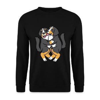 Bernese Mountain Dog Dog Bouvier Bernois Lovers - Sweat-shirt Unisexe - noir - Devant - Alina (178cm) & Michal (187cm)