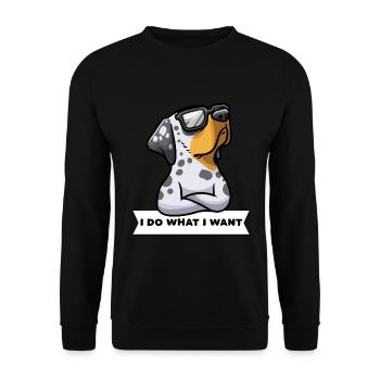 Stubborn Louisiana Catahoula Leopard Dog Catahoula - Unisex Sweatshirt - black - Front - Alina (178cm) & Michal (187cm)