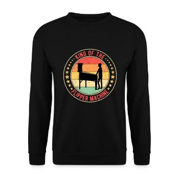 Pinball Pinball Player - Unisex Sweatshirt - black - Front - Alina (178cm) & Michal (187cm)