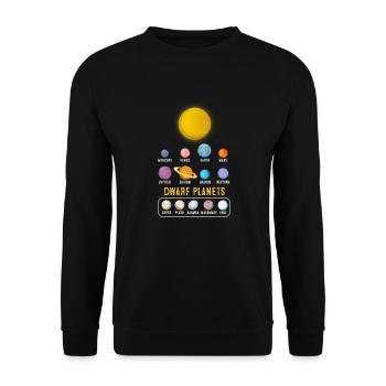 Planètes du système solaire et planètes naines - Sweat-shirt Unisexe - noir - Devant - Alina (178cm) & Michal (187cm)