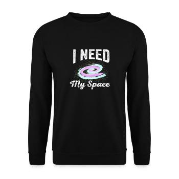Solar System I need my space galaxy - Unisex Sweatshirt - black - Front - Alina (178cm) & Michal (187cm)