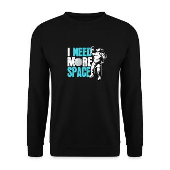 Solar System I need more space astronaut - Unisex Sweatshirt - black - Front - Alina (178cm) & Michal (187cm)