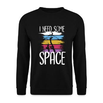 Solar System I Need Some Space Astronaut - Unisex Sweatshirt - black - Front - Alina (178cm) & Michal (187cm)