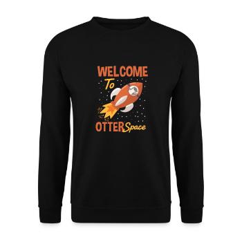 Sonnensystem Willkommen Im Otter Space - Unisex Pullover - Schwarz - Vorne - Alina (178cm) & Michal (187cm)