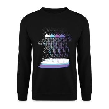 Solar System Multiple Space Astronaut - Unisex Sweatshirt - black - Front - Alina (178cm) & Michal (187cm)