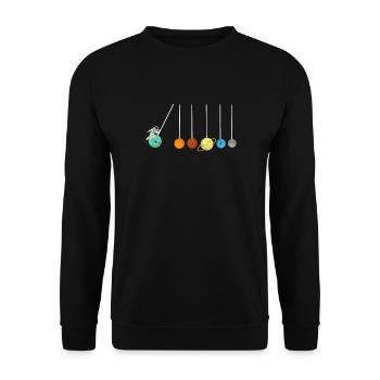 Système solaire Lollipop Planet Astronaut - Sweat-shirt Unisexe - noir - Devant - Alina (178cm) & Michal (187cm)