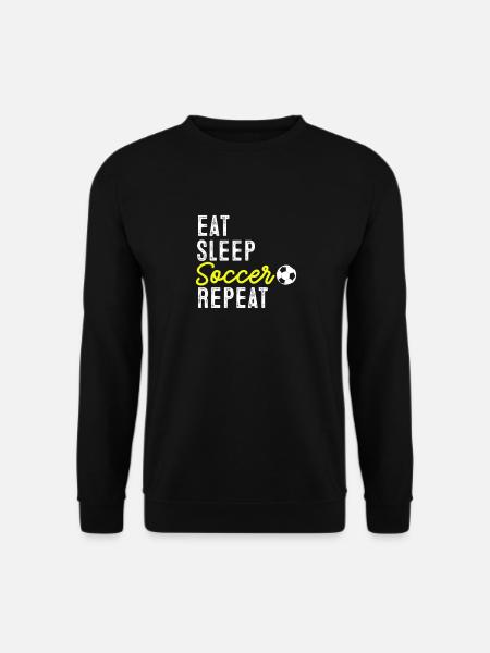 Football Eating Sleeping Repeating Football - Unisex Sweatshirt - black