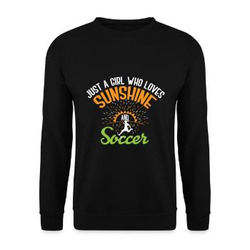 Football just a girl who enjoys the sunshine - Unisex Sweatshirt - black - Front - Alina (178cm) & Michal (187cm)