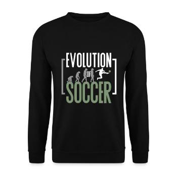 Football Evolution of Football Football Evo - Unisex Sweatshirt - black - Front - Alina (178cm) & Michal (187cm)