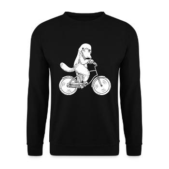 Schnabeltier Auf Fahrrad Schnabeltiere Säugetier - Unisex Pullover - Schwarz - Vorne - Alina (178cm) & Michal (187cm)