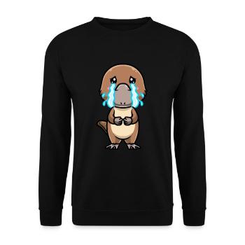 Émoticône ornithorynque de Kawaii - Sweat-shirt Unisexe - noir - Devant - Alina (178cm) & Michal (187cm)