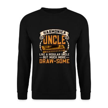 Harmonica harmonica player - Unisex Sweatshirt - black - Front - Alina (178cm) & Michal (187cm)
