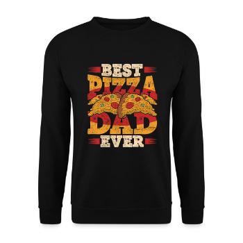 Pizza Chef Pizzaiolo Best Pizza Dad Ever - Unisex Sweatshirt - black - Front - Alina (178cm) & Michal (187cm)