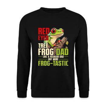 Rainette aux yeux rouges Papa tastique de grenouille - Sweat-shirt Unisexe - noir - Devant - Alina (178cm) & Michal (187cm)