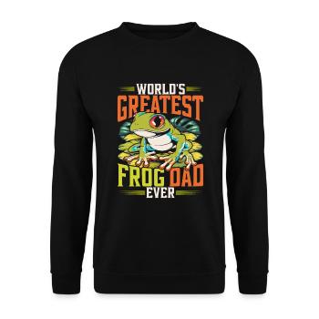 Frog Owner World's Greatest Frog Dad Ever - Unisex Sweatshirt - black - Front - Alina (178cm) & Michal (187cm)