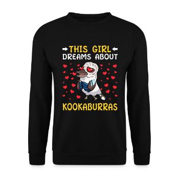 Laughing Hans Vogel Jägerliest - Sweat-shirt Unisexe - noir - Devant - Alina (178cm) & Michal (187cm)