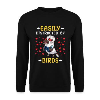 Laughing Hans Vogel Jägerliest - Sweat-shirt Unisexe - noir - Devant - Alina (178cm) & Michal (187cm)