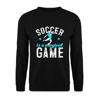 Le football est un jeu magique jeu de football - Sweat-shirt Unisexe - noir - Devant - Alina (178cm) & Michal (187cm)